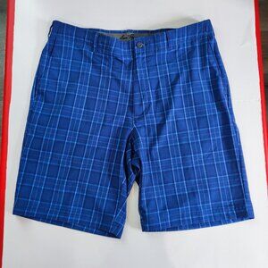 Ben Hogan flat front golf shorts blue checkered men's size 36